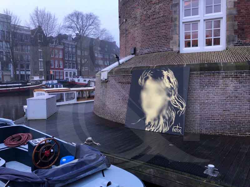 anniversaire, bateau, amsterdam, spectacle anniversaire, prestation peintre rapide, peintre rapide