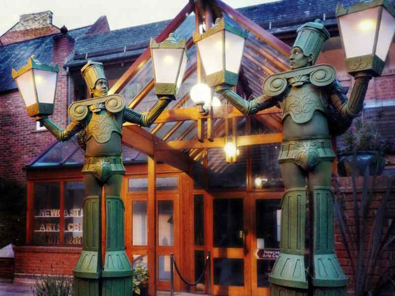 living lamp, living lam street, walk about, walk around show, lighting show, light show