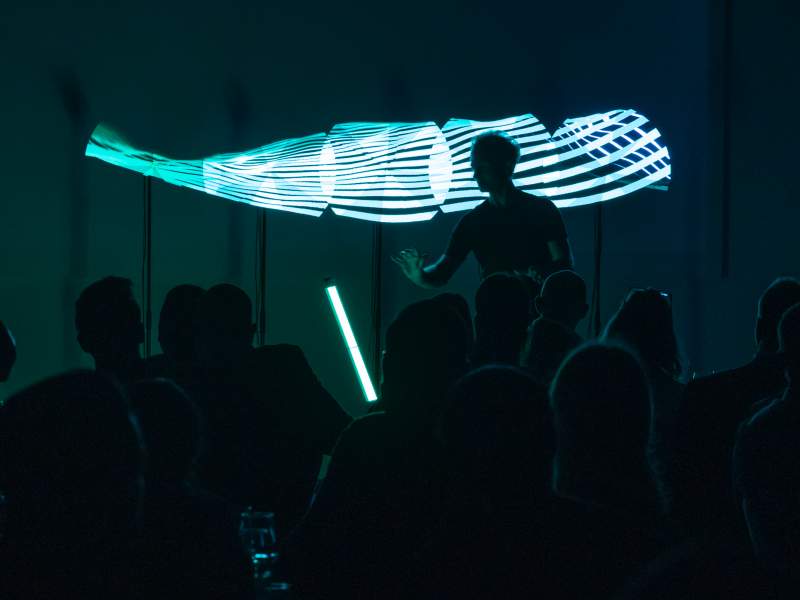 magicien digital Paris, spectacle d'hologrammes, performance Holo, magie digitale Paris, spectacle de mapping Paris, magicien numérique Paris, Philharmonie de Paris, divertissement futuriste, spectacle de haute technologie, hologrammes interactifs Paris, plénière technologique Paris, spectacle de magie innovant