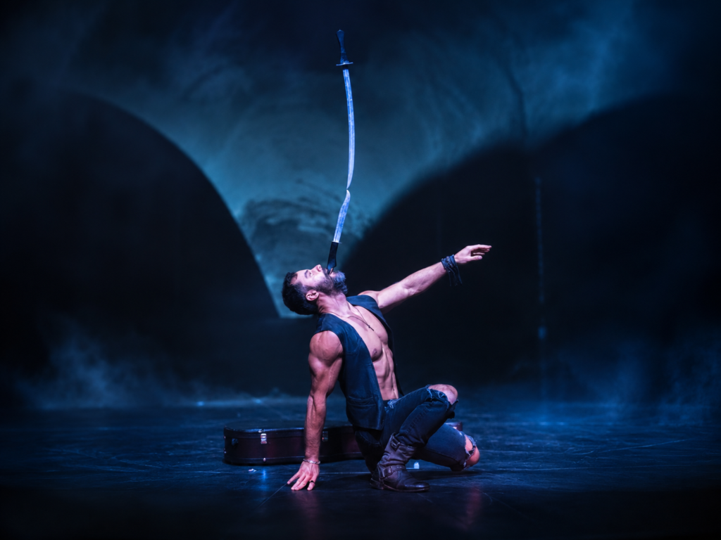 Balance Impossible, spectacle équilibriste, numéro équilibre sabre, artiste équilibriste, spectacle de cirque, finaliste Got Talent, animation événementielle, spectacle de gala, animation soirée entreprise, numéro de cirque original